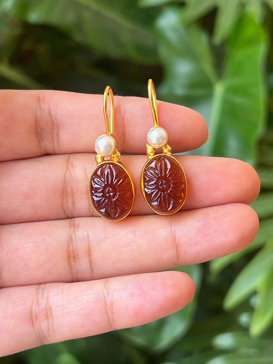 Stone earrings