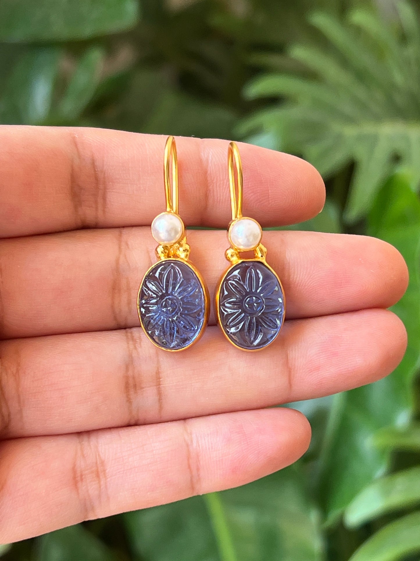 Stone earrings