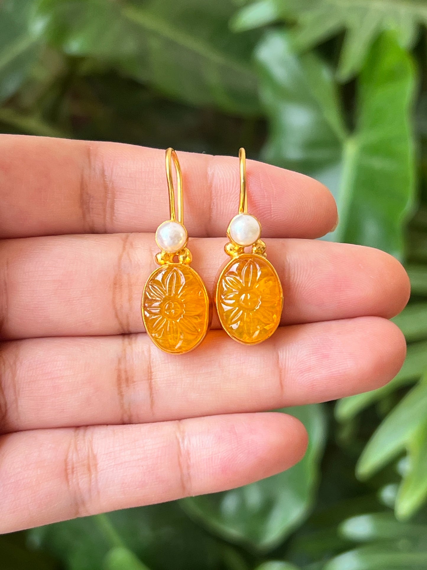 Stone earrings