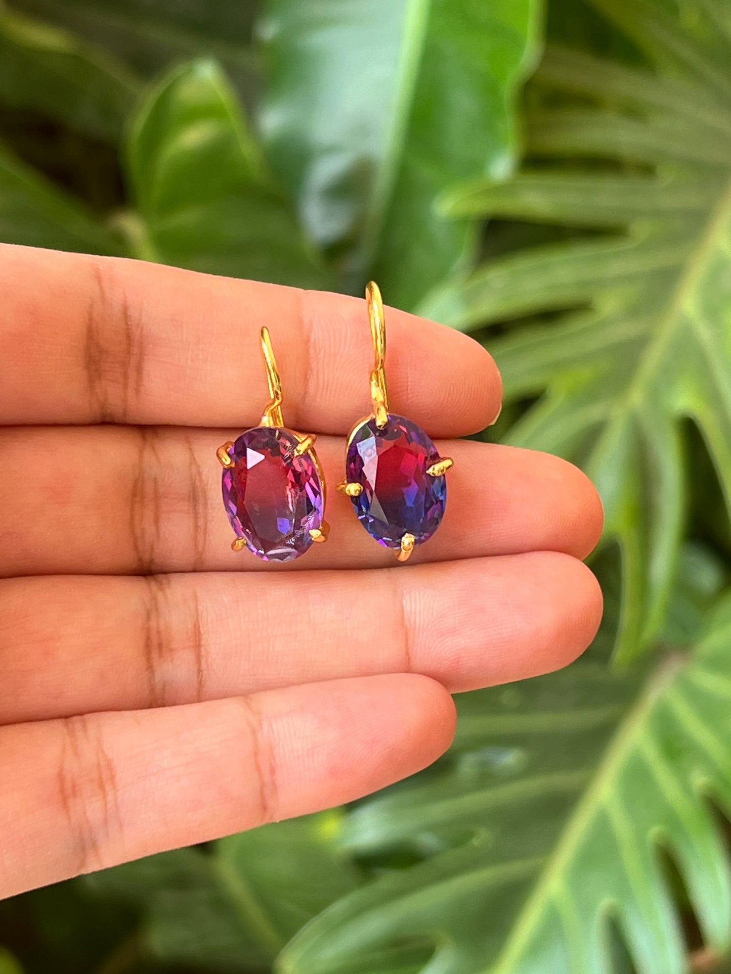 Stone earrings