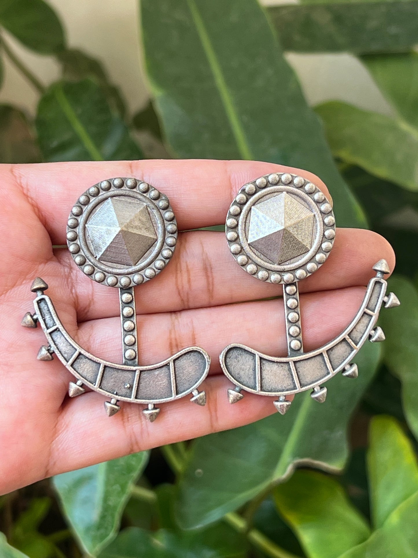 Oxidsied earrings