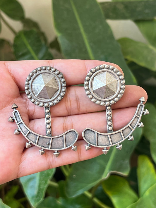 Oxidsied earrings