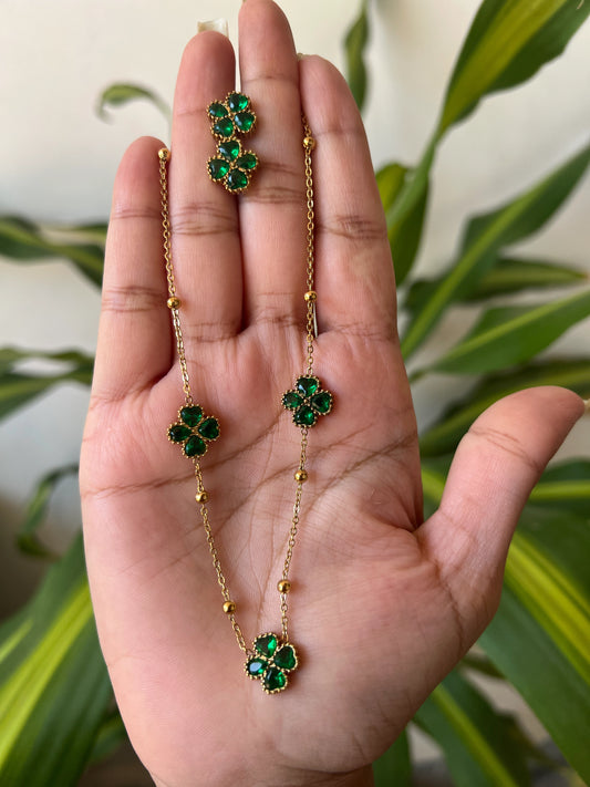 Anti tarnish necklace set