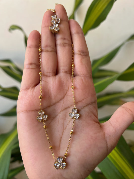 Anti tarnish necklace set