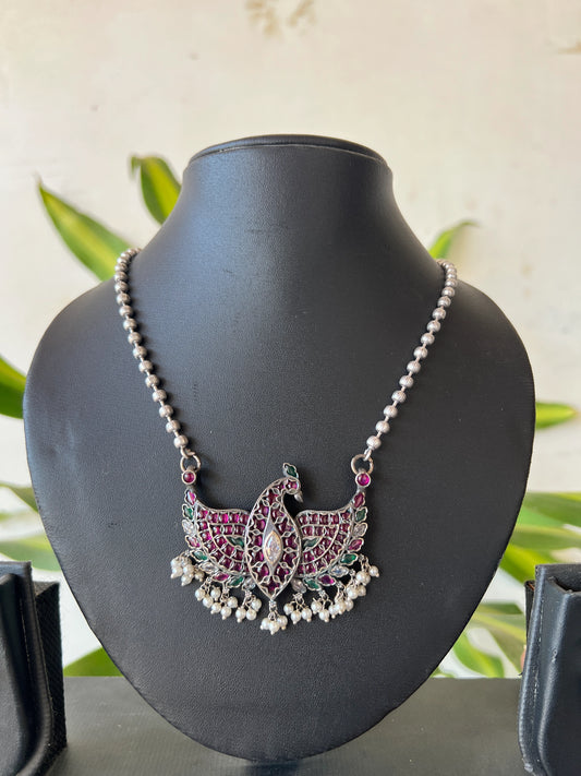 Oxidised necklace set