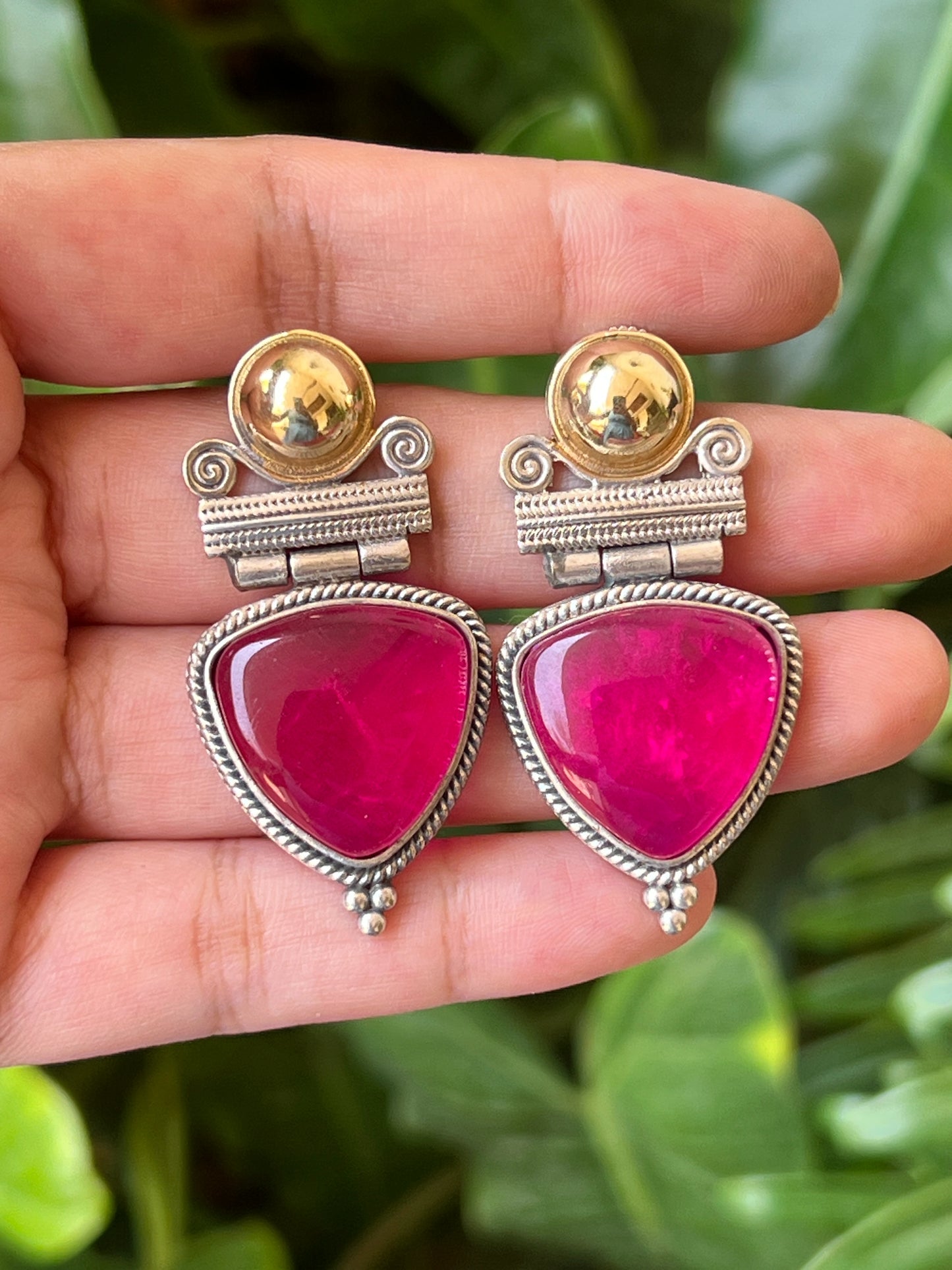 Stone earrings