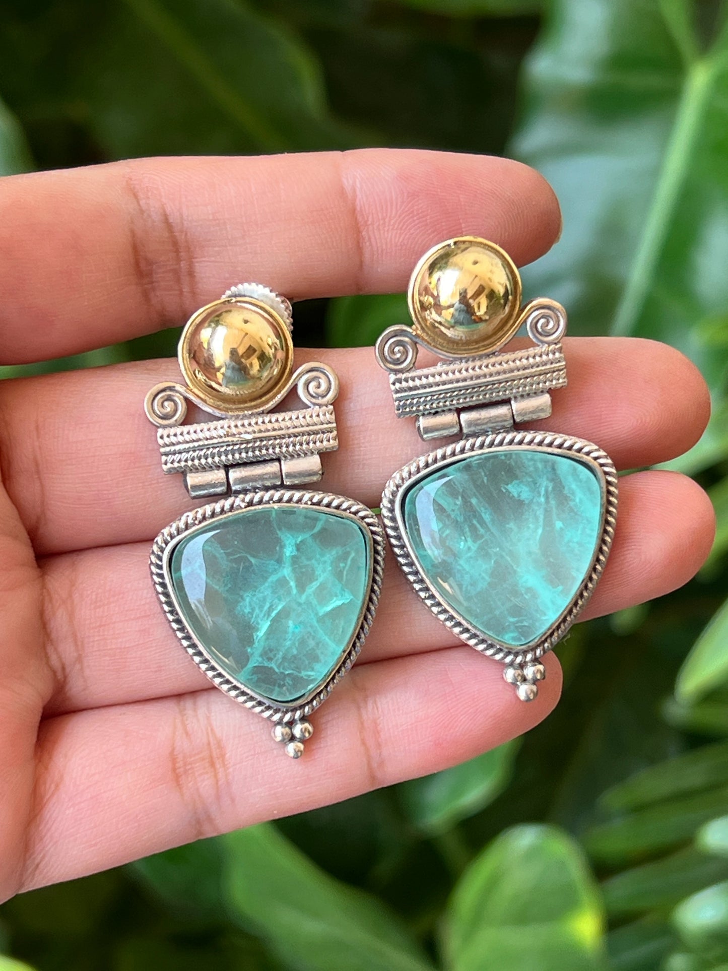 Stone earrings