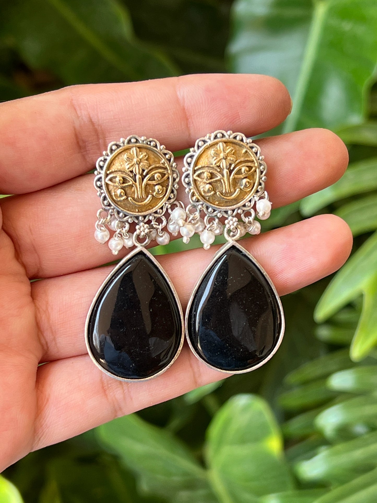 Stone earrings