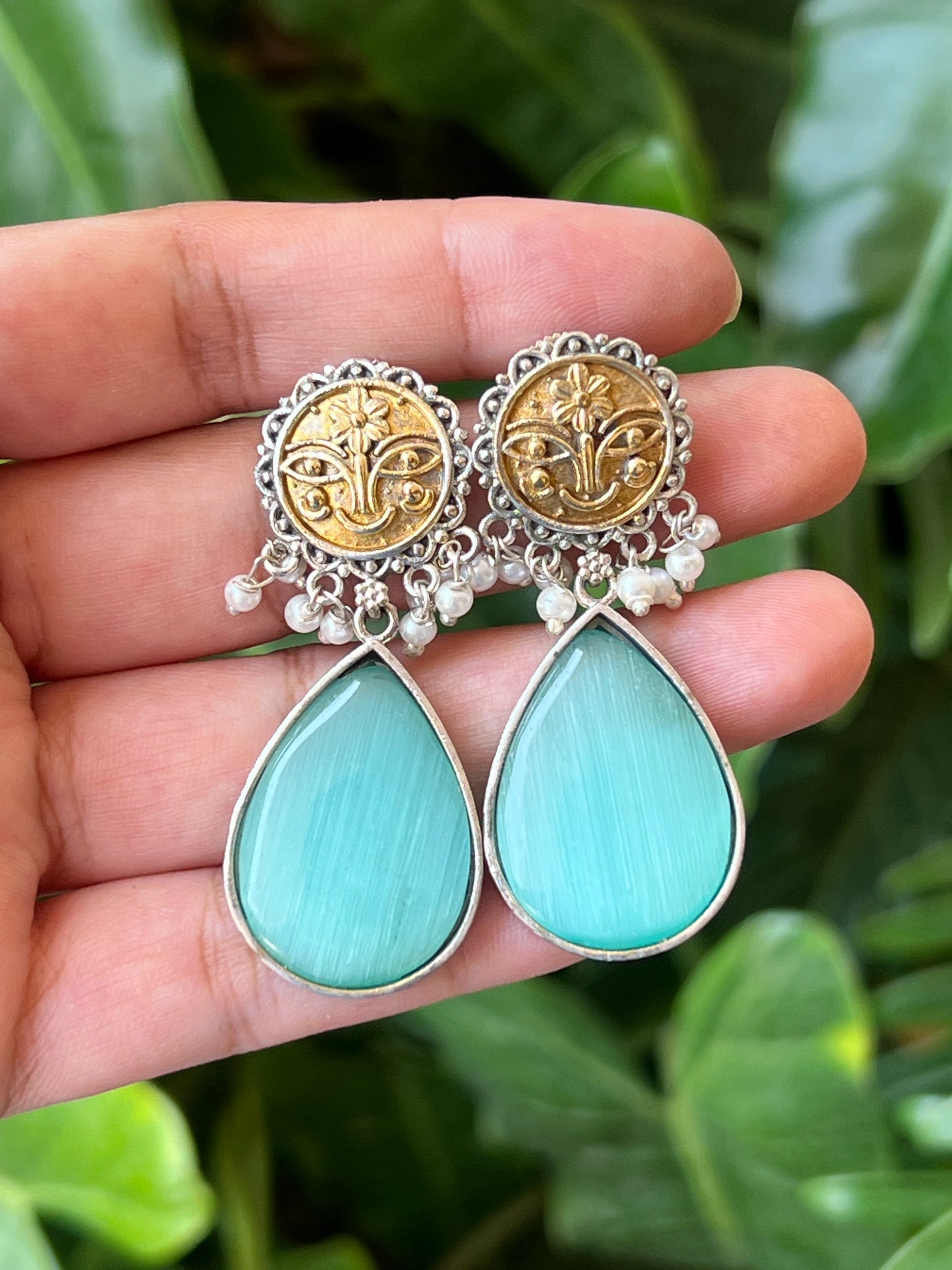 Stone earrings