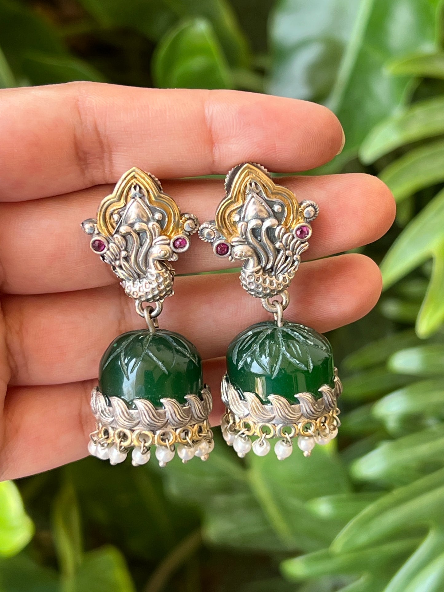 Stone jhumkas