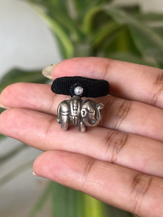 oxidised elephant hair band