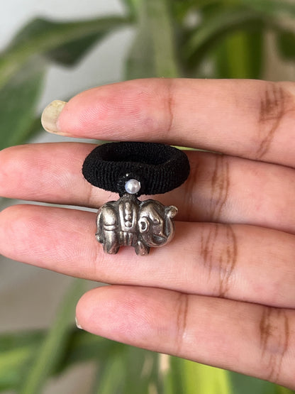 oxidised elephant hair band
