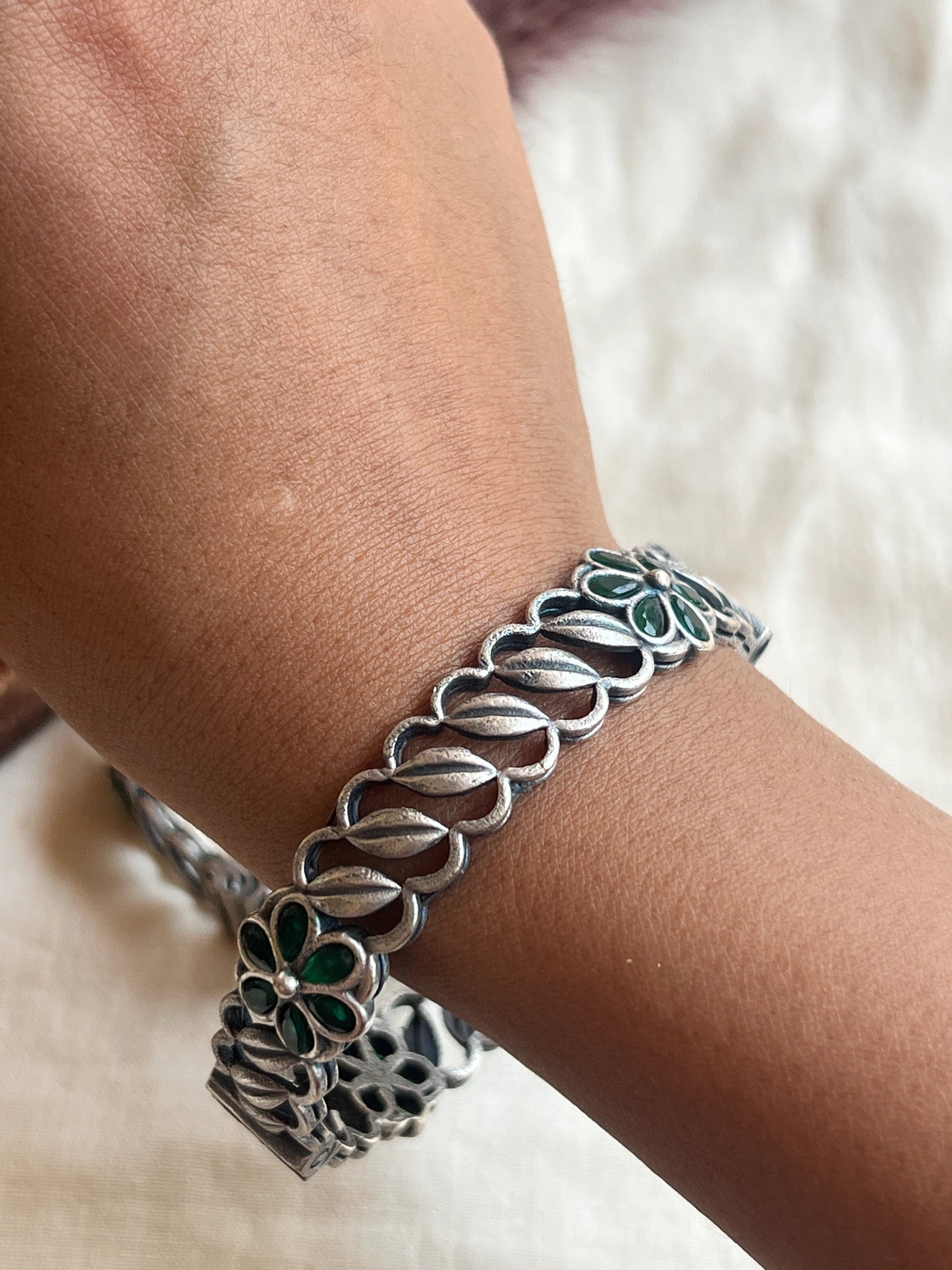 Oxidised bangles (green)