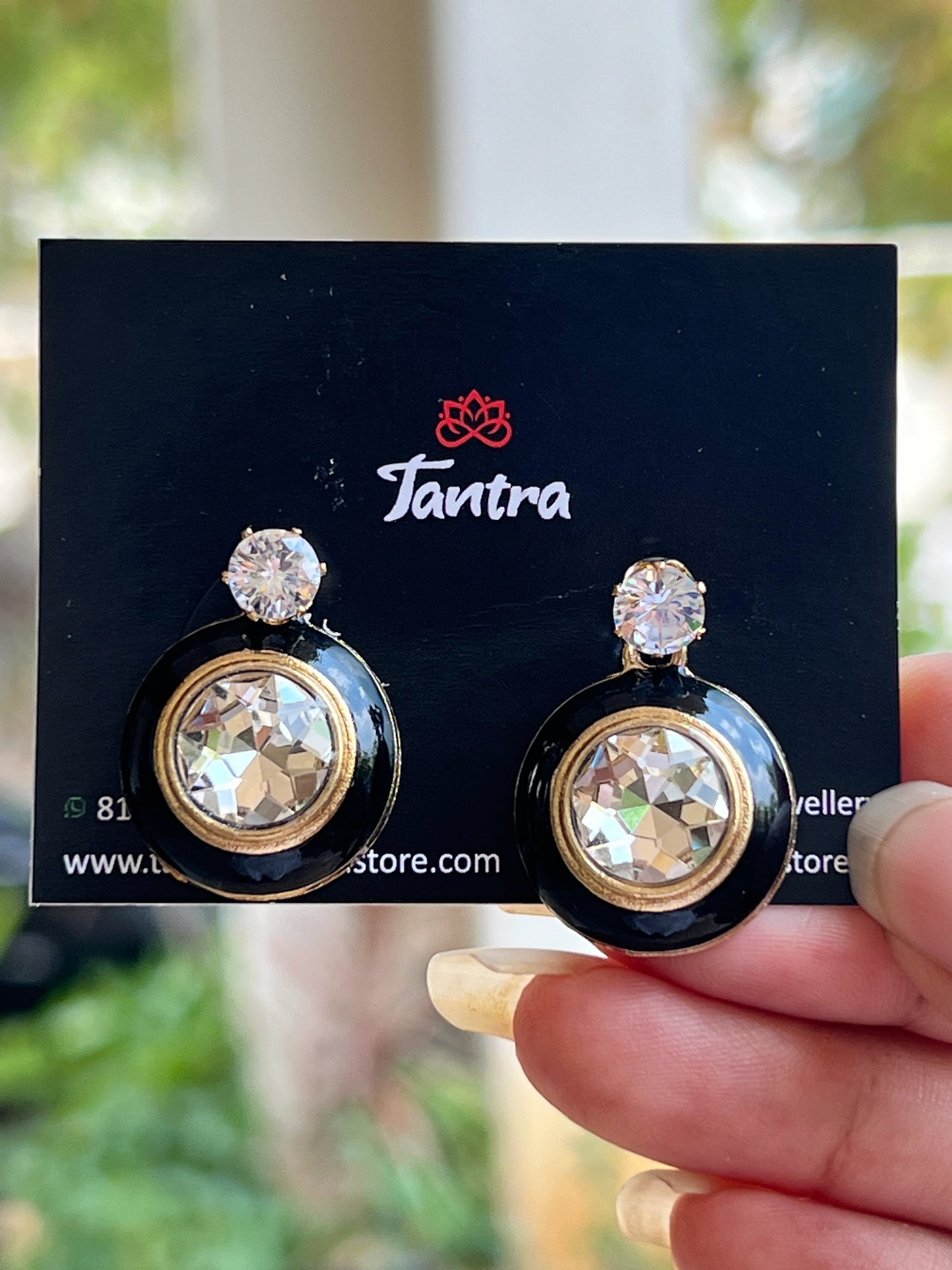 Enamel earrings