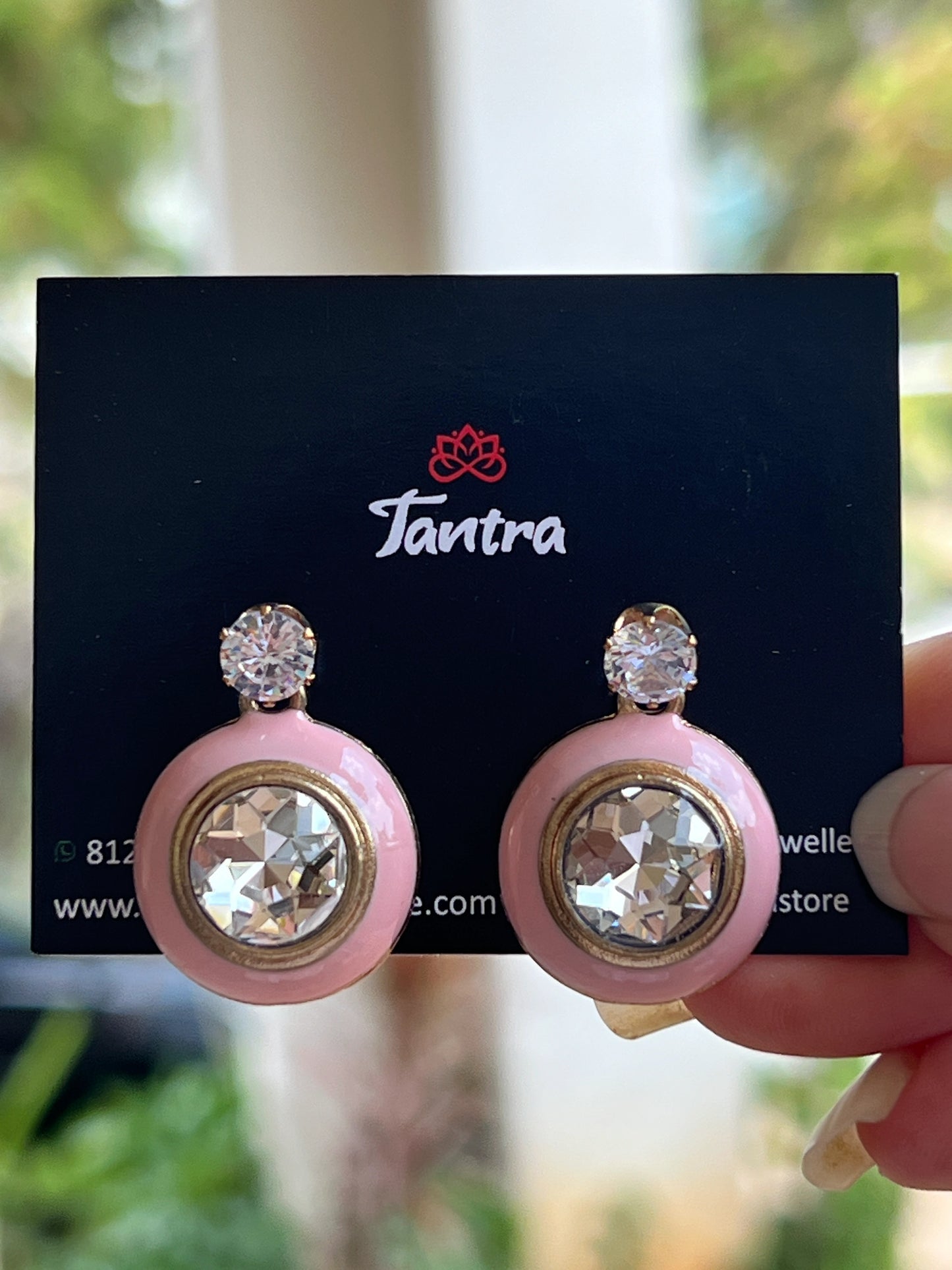 Enamel earrings