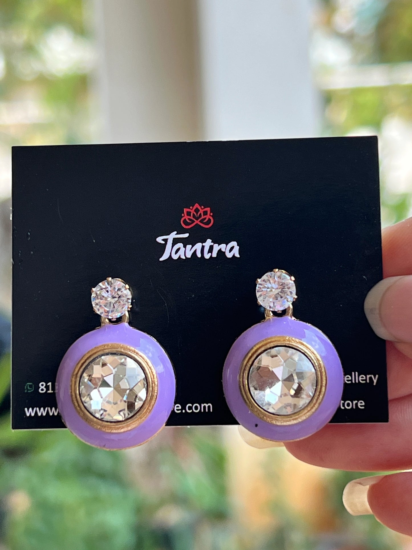 Enamel earrings