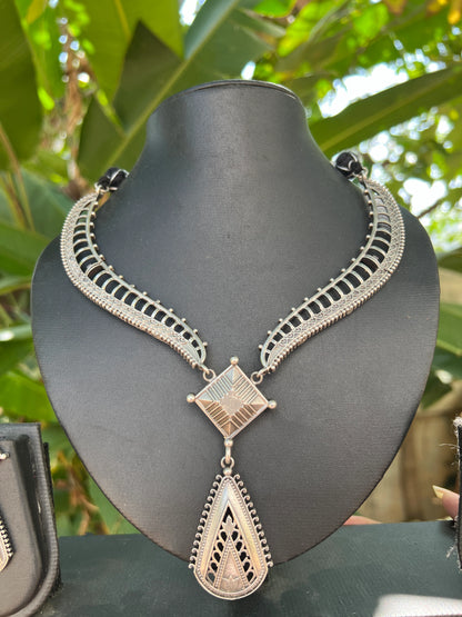 Oxidised semi hasli set