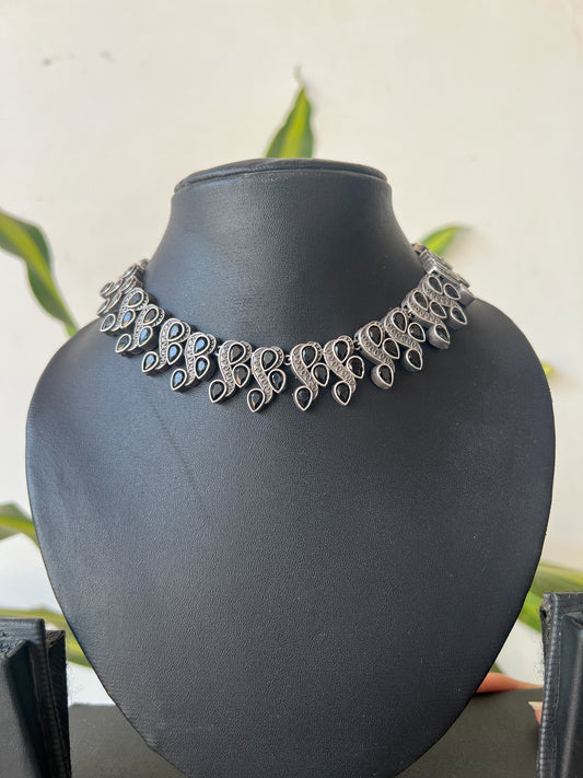 Oxidised necklace set