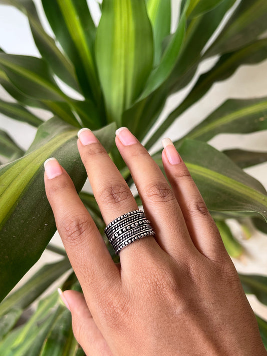black stone ring