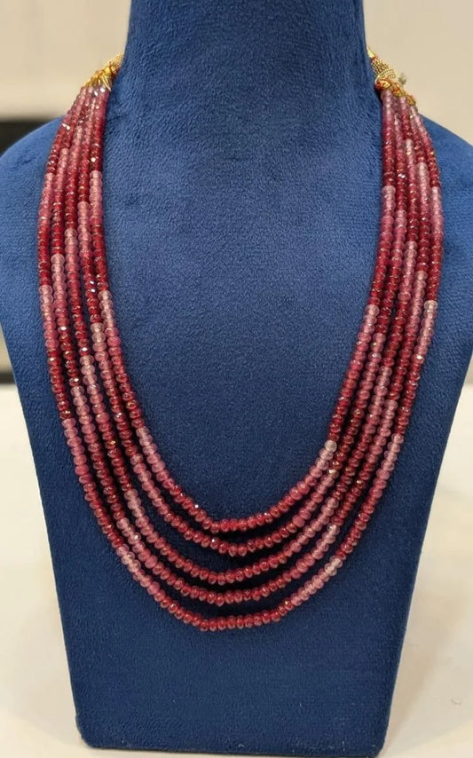 multi layer oynx beaded necklace