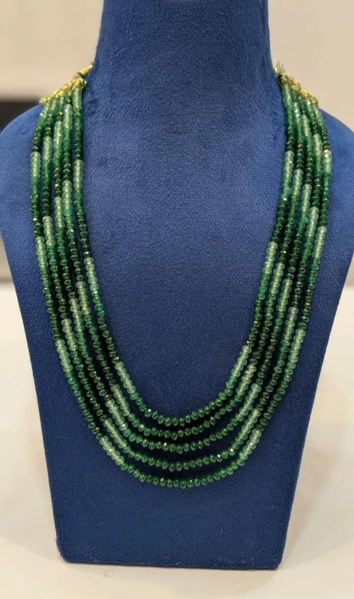 multi layer oynx beaded necklace