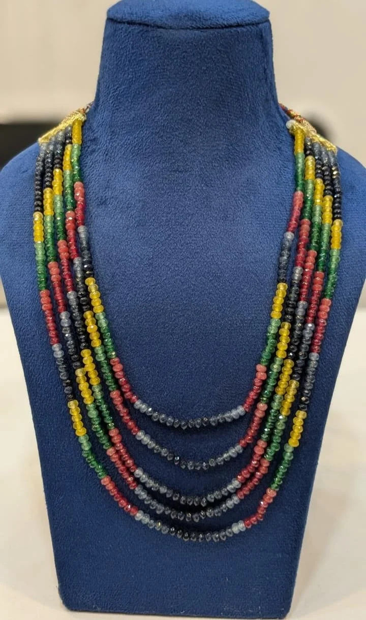multi layer oynx beaded necklace