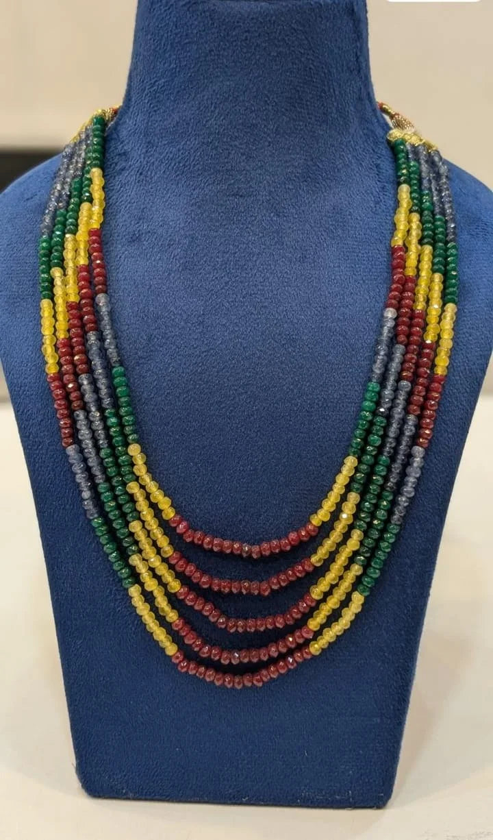 multi layer oynx beaded necklace