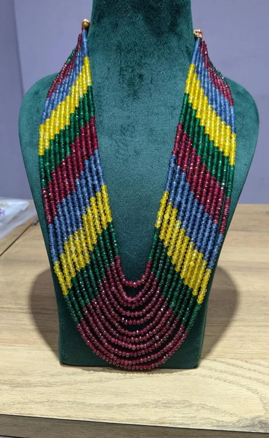 Navaratan oynx beads necklace