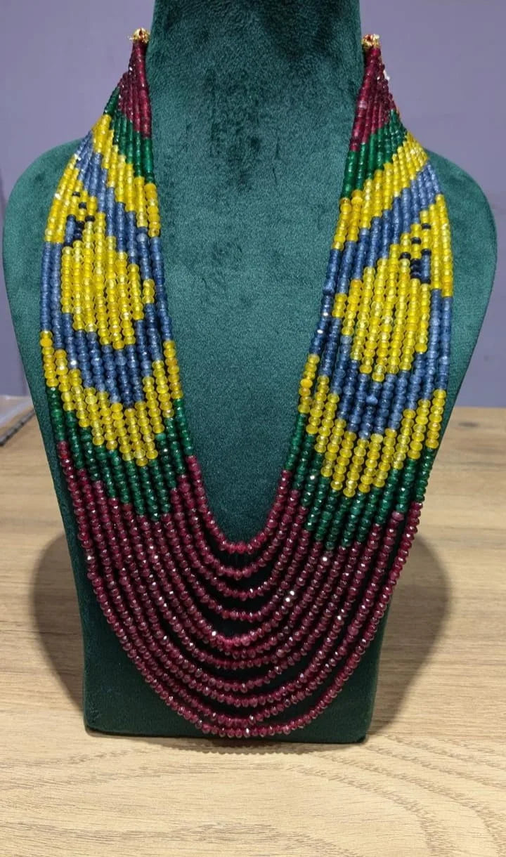Navaratan oynx beads necklace