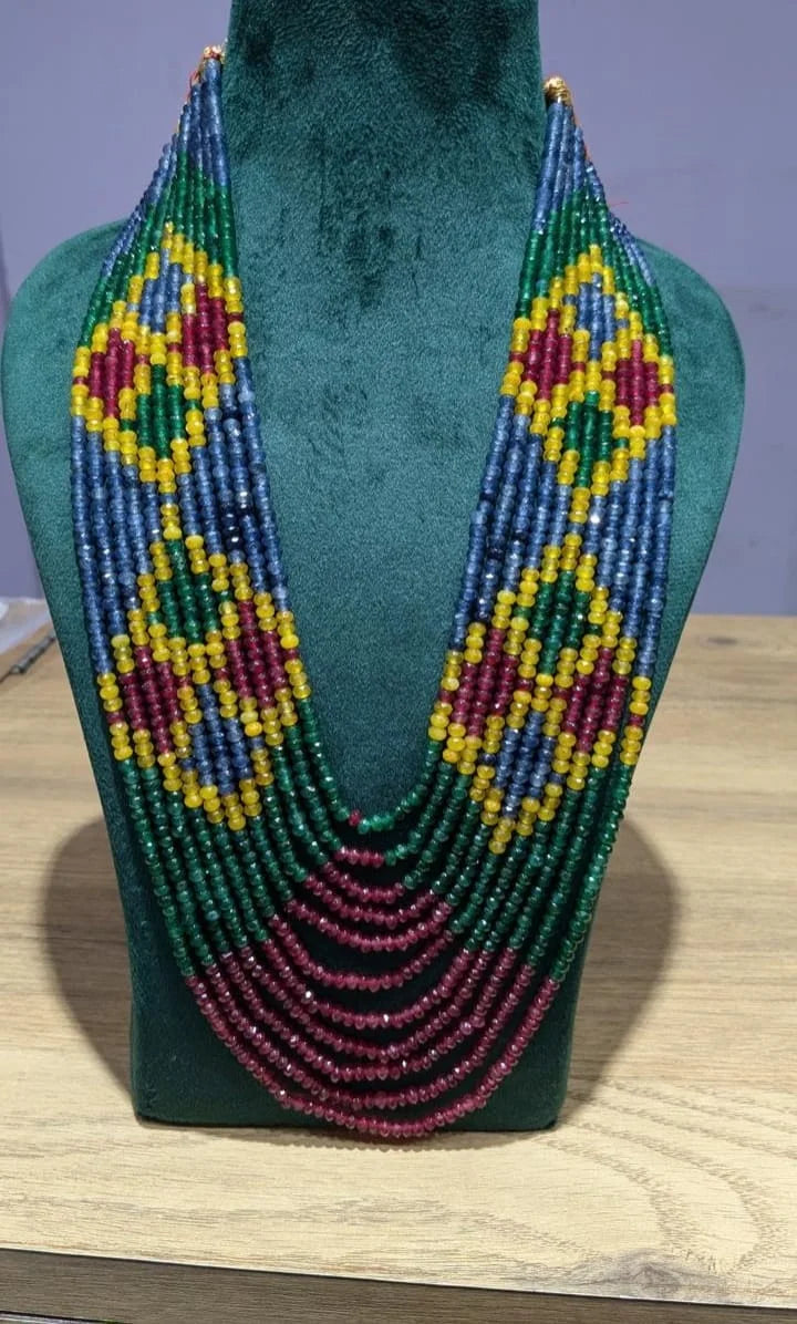 Navaratan oynx beads necklace