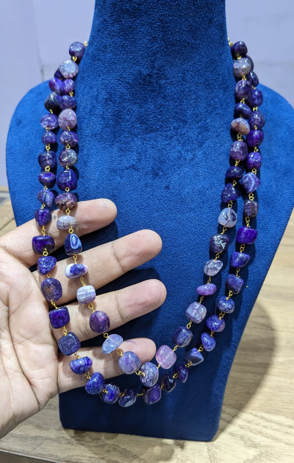 Uncut beads mala