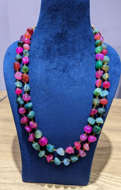 Uncut beads mala