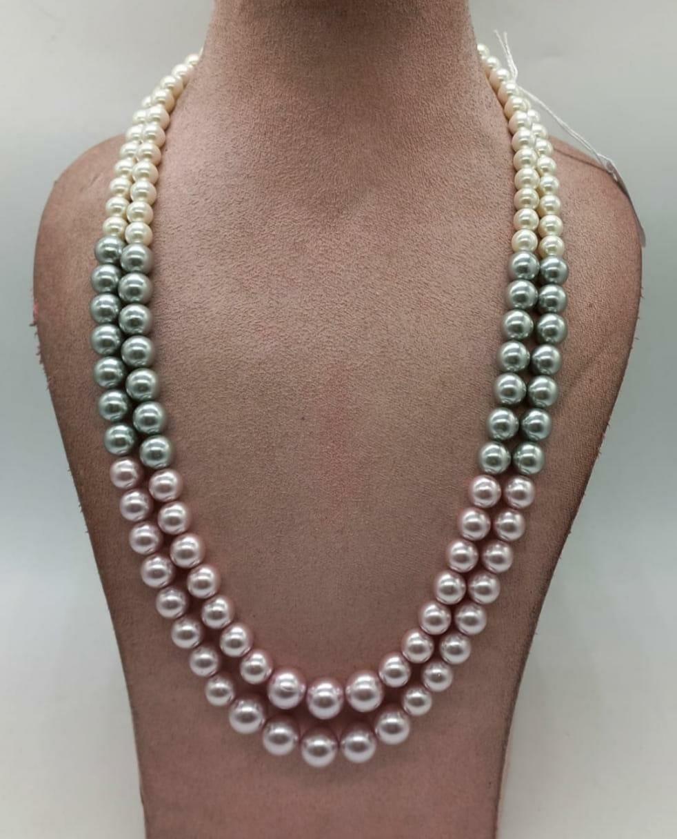 Shell pearl mala