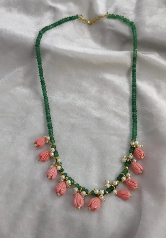 Onxy beads tulip mala