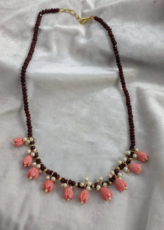 Onxy beads tulip mala