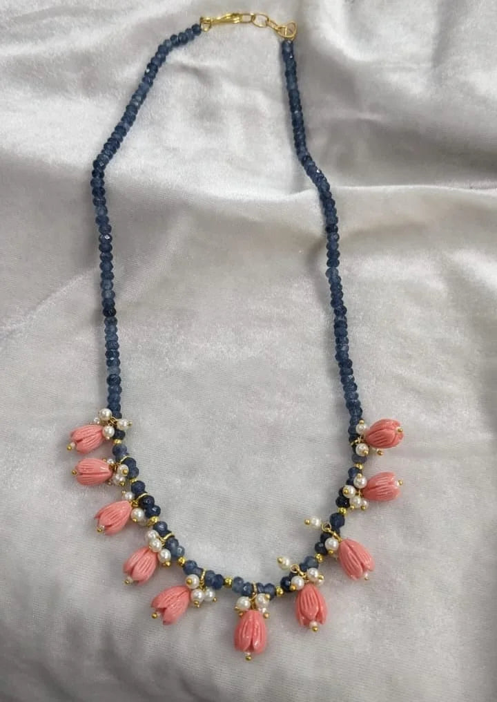 Onxy beads tulip mala