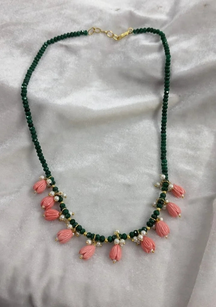 Onxy beads tulip mala