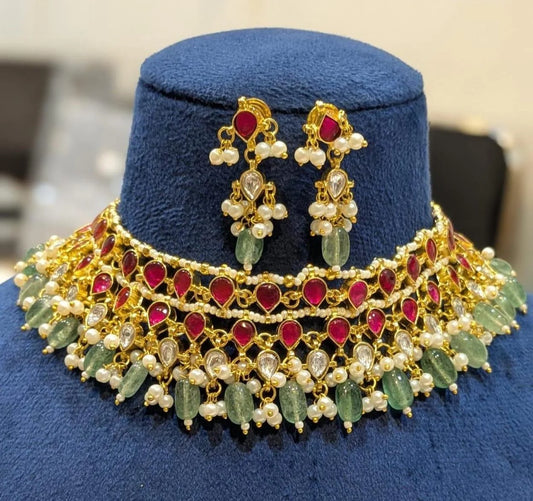 Kundhan necklace set