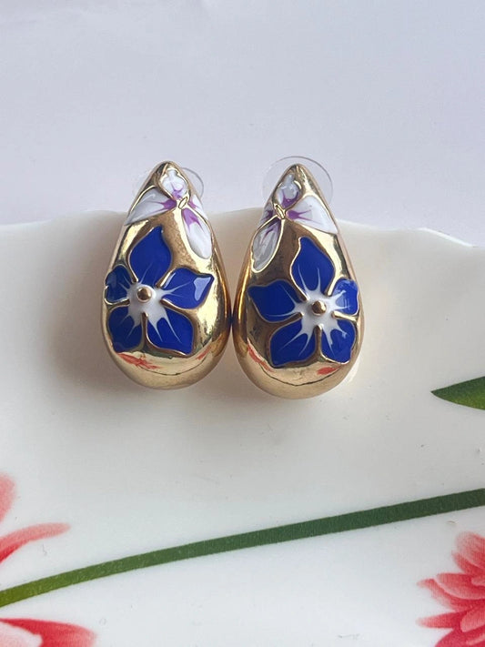 ear drop enamel blue
