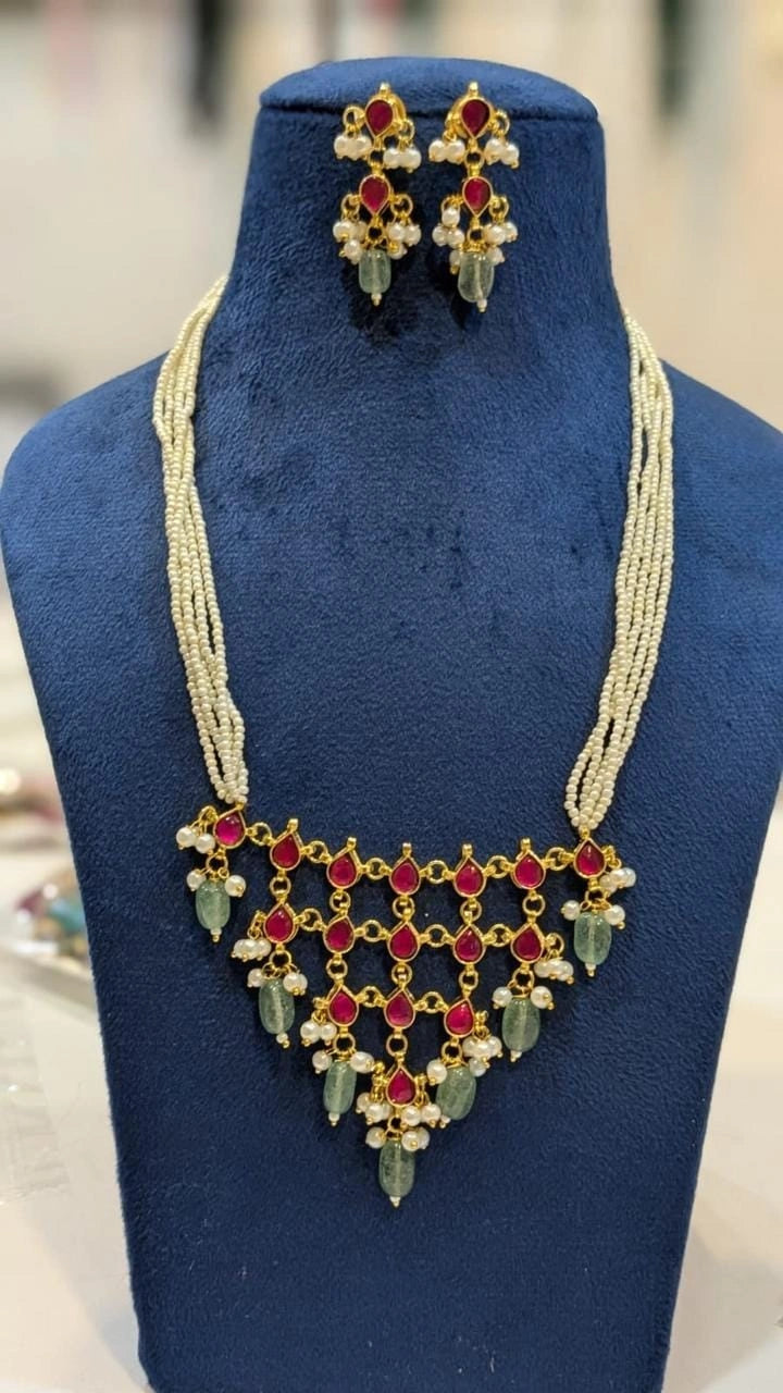Kundhan long necklace