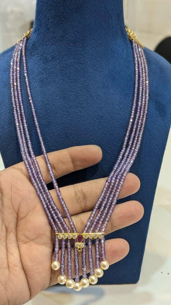 CZ beads necklace